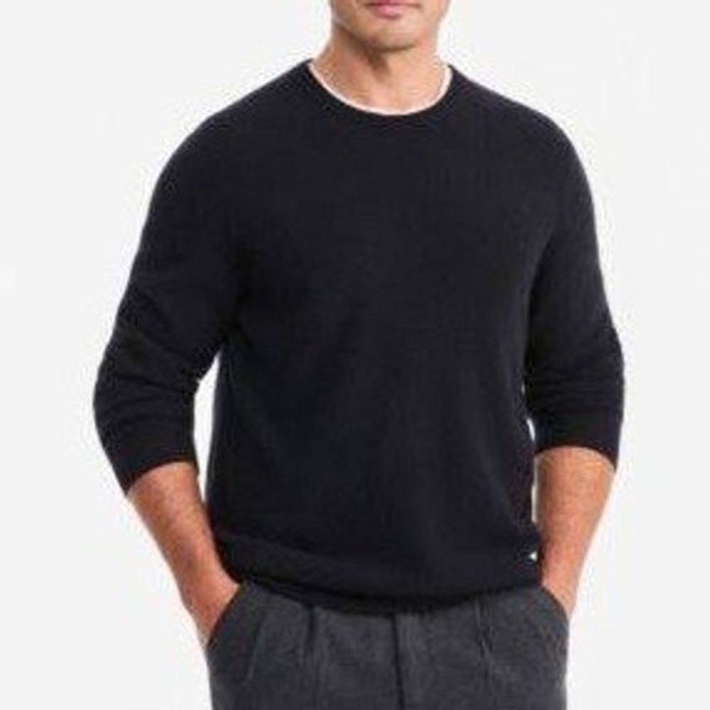 NWT Club Room Luxury Men's M Black Crewneck Sweater 100% Cashmere